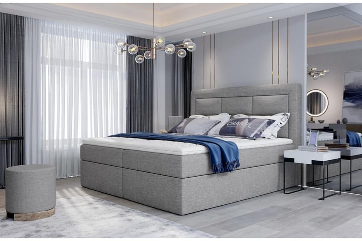 Sängpaket Montalon 160x200 cm - Grå - Möbler - Säng - Komplett sängpaket