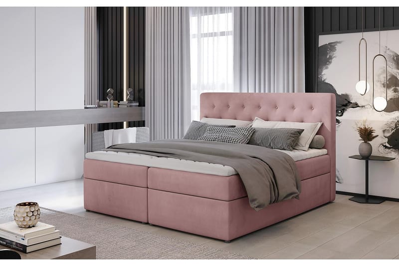 Sängpaket Nottawa 140x200 cm - Ljusrosa - Möbler - Säng - Komplett sängpaket
