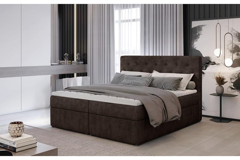 Sängpaket Nottawa 160x200 cm - Brun - Möbler - Säng - Komplett sängpaket
