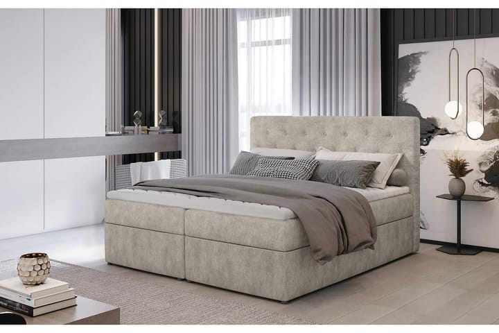 Sängpaket Nottawa 180x200 cm - Beige - Möbler - Säng - Komplett sängpaket