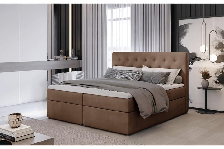 Sängpaket Nottawa 180x200 cm - Ljusbrun - Möbler - Säng - Kontinentalsäng