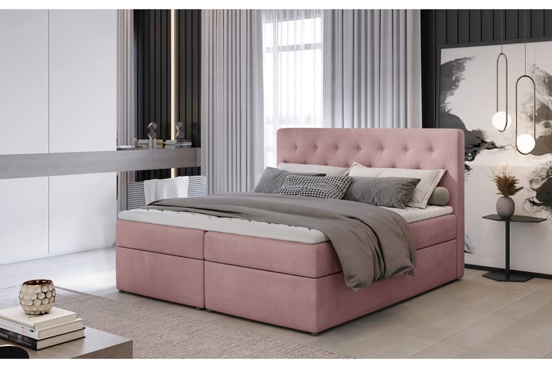 Sängpaket Nottawa 180x200 cm - Ljusrosa - Möbler - Säng - Komplett sängpaket