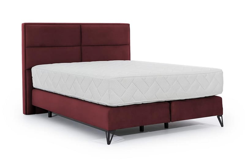Sängpaket Ramsäng Kazuya 160x200 cm - Vinröd - Möbler - Säng - Komplett sängpaket