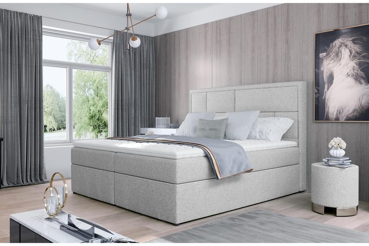 Sängpaket Varrains 160x200 cm - Grå - Möbler - Säng - Komplett sängpaket