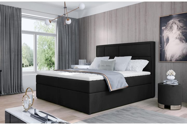 Sängpaket Varrains 180x200 cm - Svart - Möbler - Sängar - Komplett sängpaket