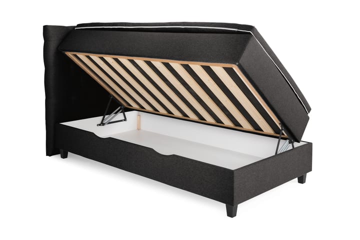 Komplett Sängpaket Boxford Säng med Förvaring 90x200 - Mörkgrå - Möbler - Säng - Kontinentalsäng