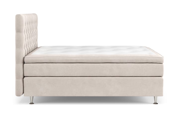 Komplett Sängpaket Estelle 140x200 cm - Beige|Sammet - Möbler - Säng - Kontinentalsäng