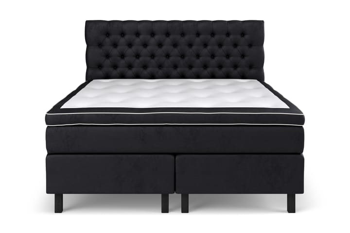 Komplett Sängpaket Estelle 160x200 cm - Svart|Sammet - Möbler - Säng - Komplett sängpaket