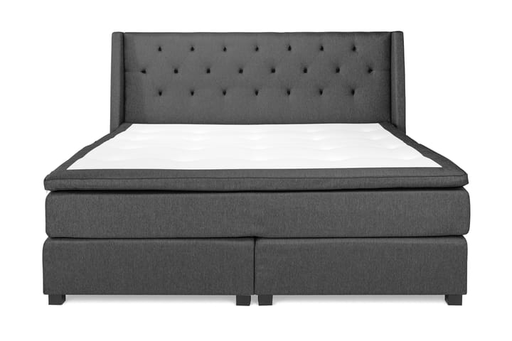 Komplett Sängpaket Langham 210x210 cm Grå - Grå|Svart - Möbler - Säng - Komplett sängpaket