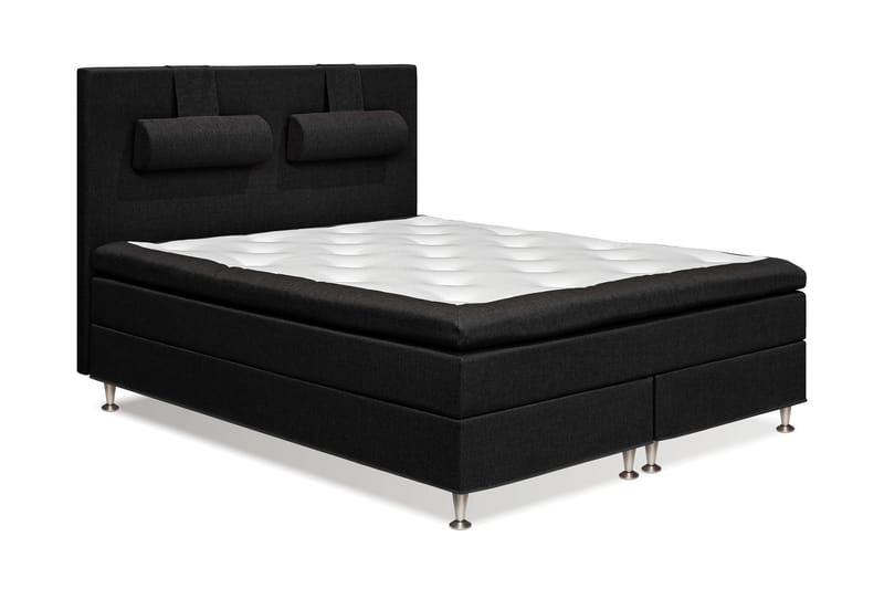 Komplett Sängpaket Sofia 160x200 - Svart med nackkudde - Möbler - Säng - Kontinentalsäng