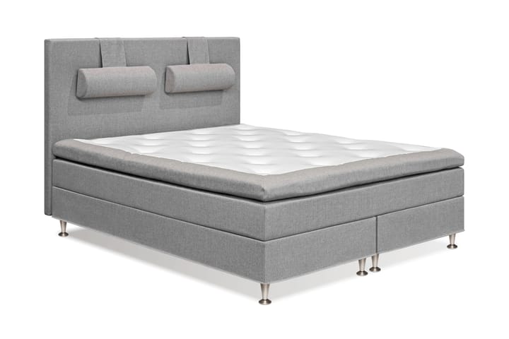 Komplett Sängpaket Sofia 180x200 - Ljusgrå med nackkudde - Möbler - Säng - Kontinentalsäng