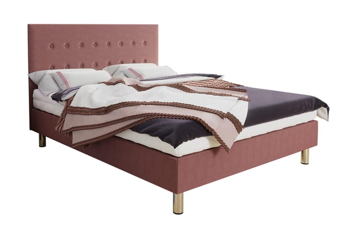 Kontinentalsäng Lux 160x204 cm - Rosa - Möbler - Säng - Kontinentalsäng