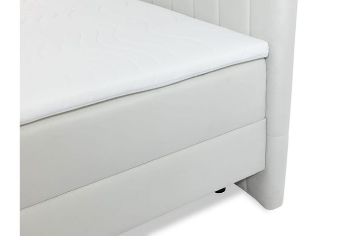 Kontinentalsäng Necunecu 160x200 cm med Sänggavel Tvättbar - Grå - Möbler - Säng - Kontinentalsäng