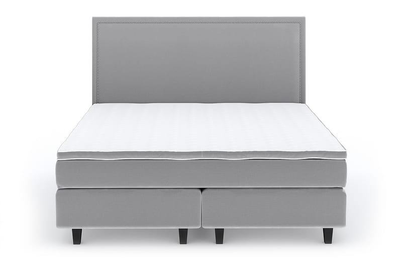 Romance Lyx Velvet Sängpaket 210x210 - Ljusgrå - Möbler - Säng - Kontinentalsäng