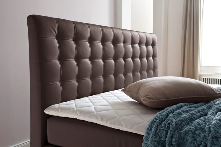 Sängpaket Griante Kontinentalsäng 180x200 cm H2/H3 - Brun/Krom - Möbler - Säng - Kontinentalsäng
