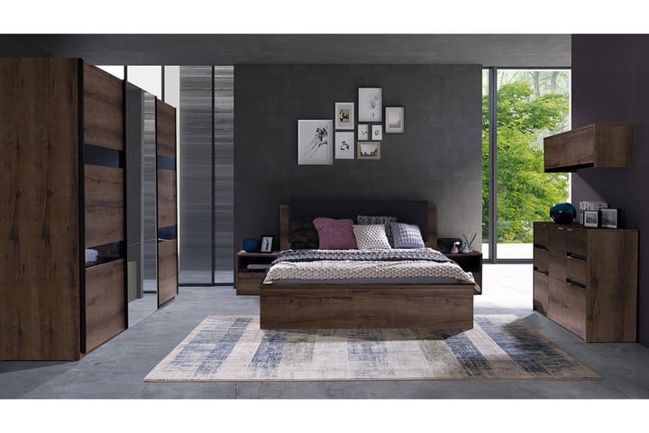 Sovrumsset Charon - Brun - Möbler - Säng - Möbelset för sovrum