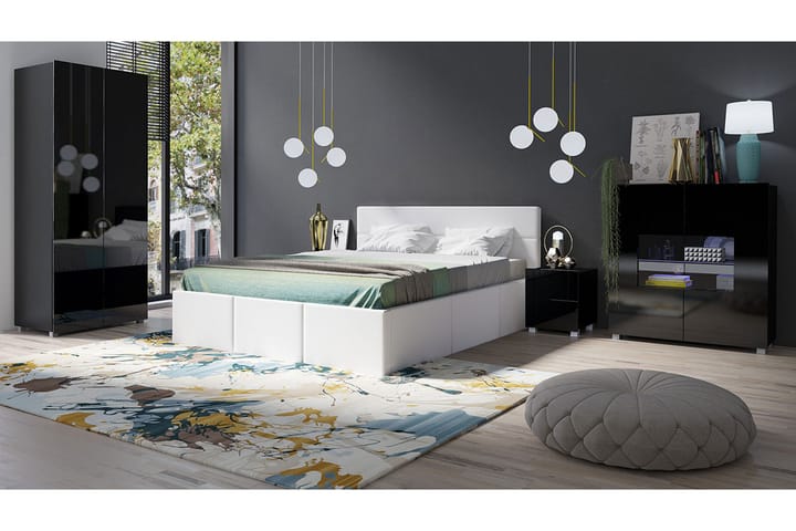 Sovrumsset Frick - Grå/Vit - Möbler - Säng - Möbelset för sovrum
