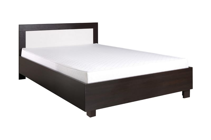 Säng & madrass Cezar 206x146x83 cm - Svart/Vit - Möbler - Säng - Komplett sängpaket