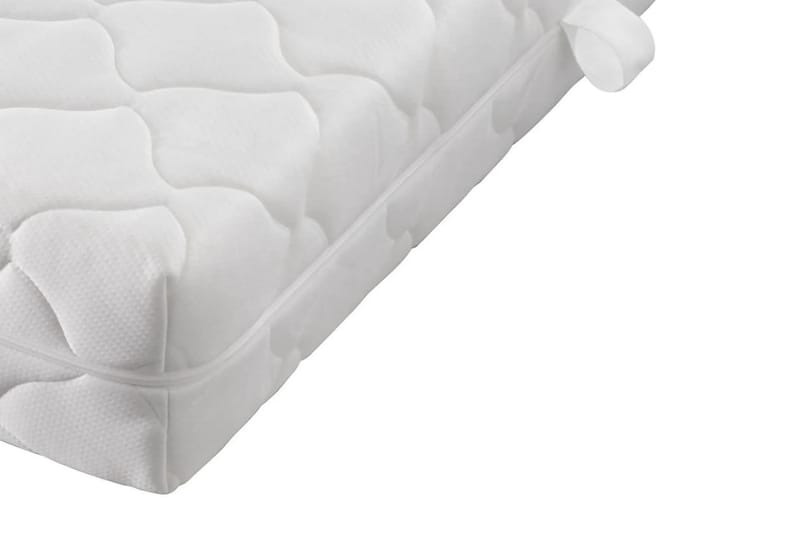 Säng med madrass ljusgrå tyg 90x200 cm - Grå - Möbler - Sängar - Ramsäng & resårbotten