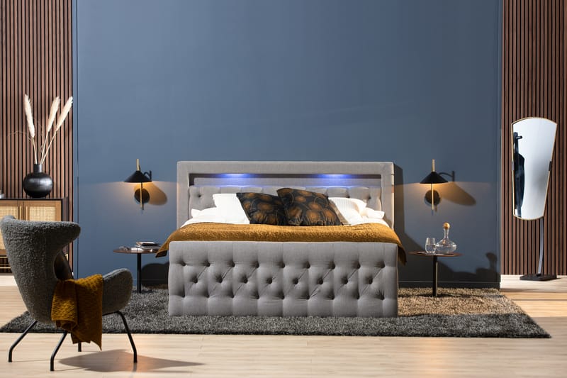 Altaneira Sängpaket 180x200 med Lådförvaring - Grå - Möbler - Säng - Säng med förvaring