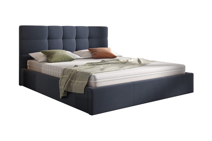 Förvaringssäng Arellano 140x200 cm - Mörkblå - Möbler - Sängar - Sängar med förvaring