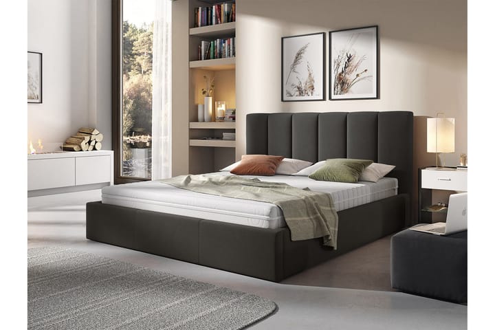 Förvaringssäng Ifone 140x200 cm - Svart - Möbler - Sängar - Sängar med förvaring