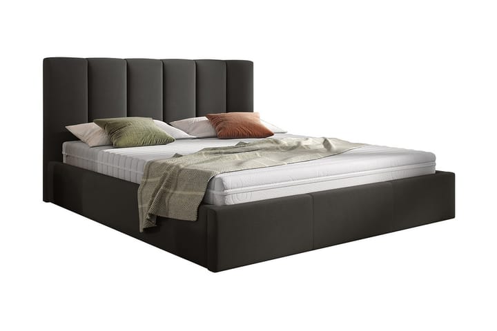 Förvaringssäng Ifone 160x200 cm - Svart - Möbler - Säng - Säng med förvaring - Dubbelsäng med förvaring