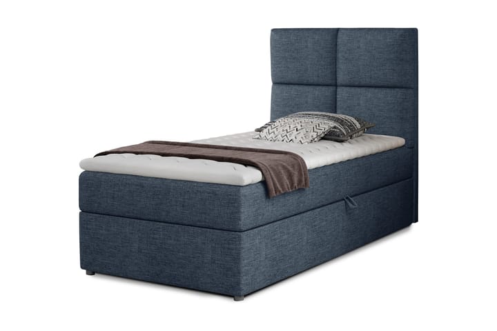 Förvaringssäng Lomagna 90x200 cm Rutad - Ljusblå - Möbler - Säng - Sängtillbehör & sänggavel - Nackkudde till säng