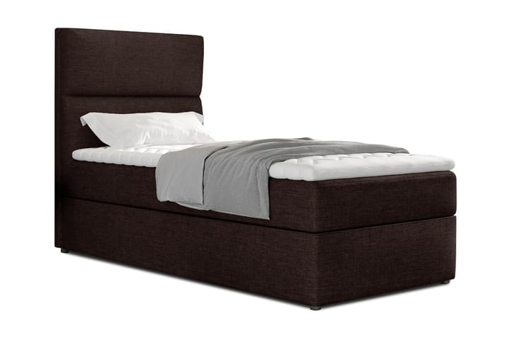 Förvaringssäng Lomagna 90x200 cm Vertikal Söm - Brun - Möbler - Säng - Säng med förvaring - Enkelsäng med förvaring