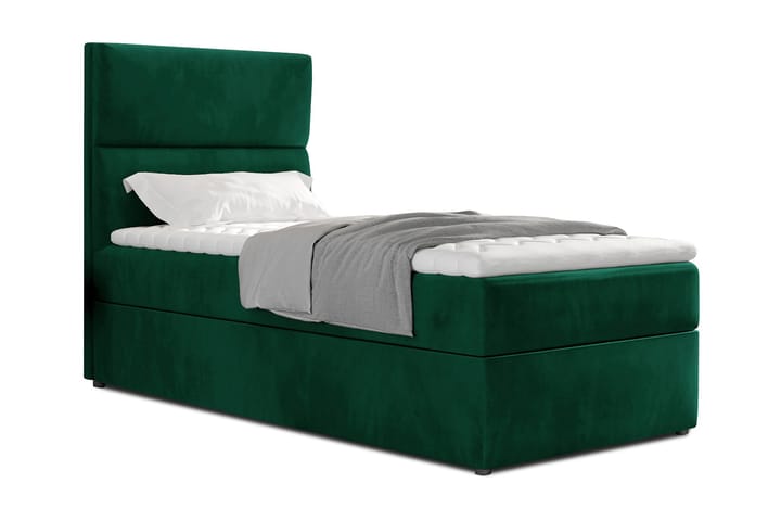 Förvaringssäng Lomagna 90x200 cm Vertikal Söm - Grön - Möbler - Säng - Säng med förvaring - Enkelsäng med förvaring