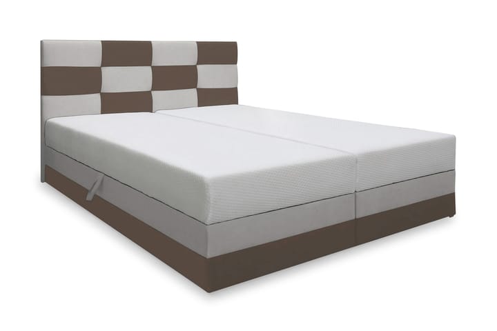 Komplett Sängpaket Mona 160x200 med Förvaring - Beige/Brun - Möbler - Säng - Säng med förvaring