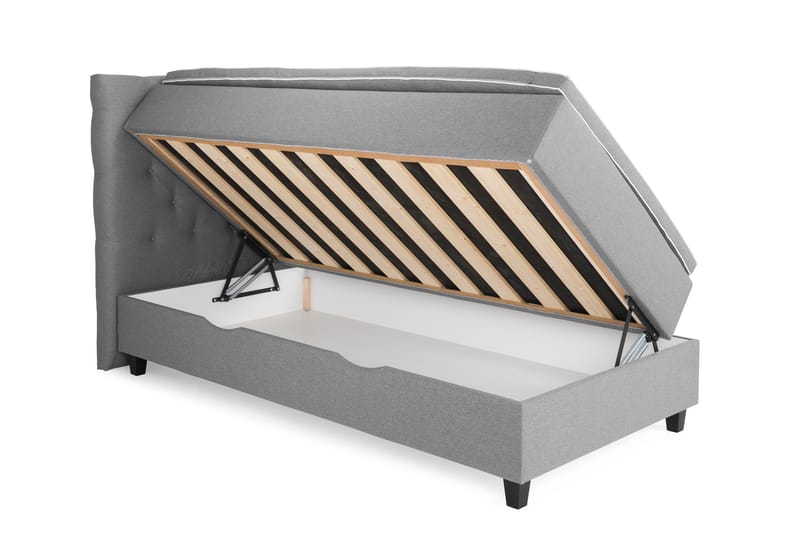 Säng med Förvaring Boxford 105x200 - Ljusgrå - Möbler - Säng - Säng med förvaring