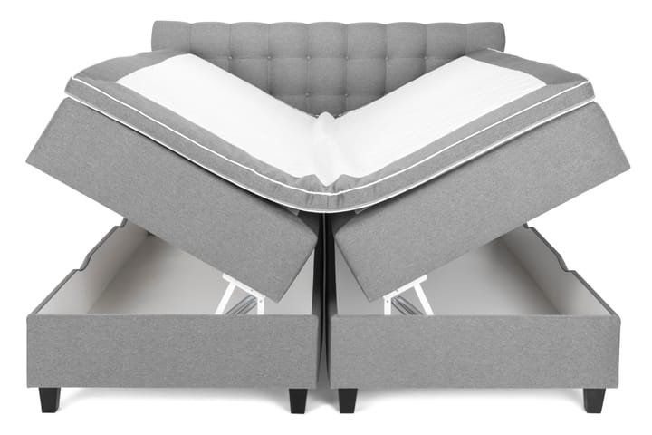 Säng med Förvaring Boxford 180x200 - Ljusgrå - Möbler - Säng - Säng med förvaring