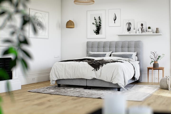 Säng med Förvaring Boxford 180x200 - Ljusgrå - Möbler - Säng - Säng med förvaring