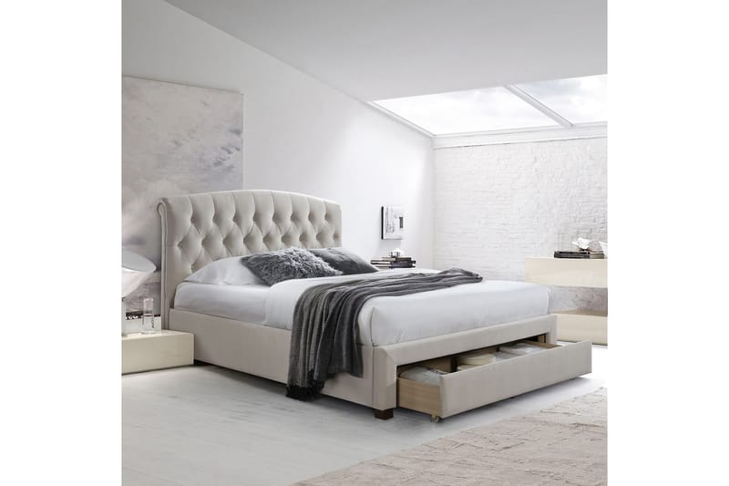 Sängram Natalia med Lådförvaring 160x200 cm - Beige - Möbler - Säng - Säng med förvaring