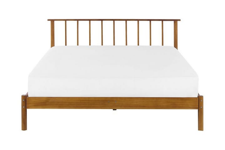 Dubbelsäng 160 x 200 cm brun BARRET - Trä/natur - Möbler - Säng - Sängram & sängstomme
