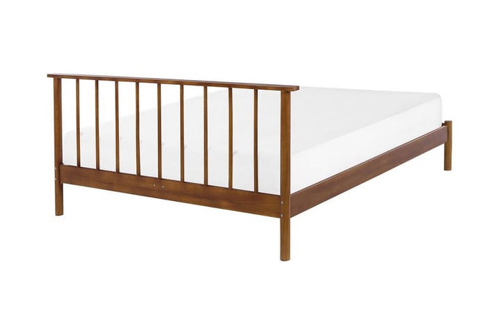 Dubbelsäng 180 x 200 cm brun BARRET - Trä/natur - Möbler - Säng - Sängram & sängstomme
