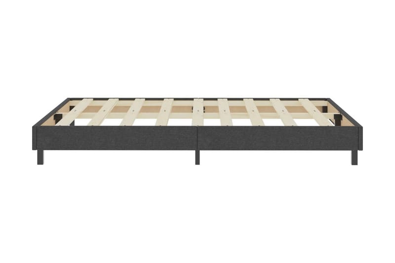 Resårsäng mörkgrå tyg 140x200 cm - Grå - Möbler - Säng - Sängram & sängstomme