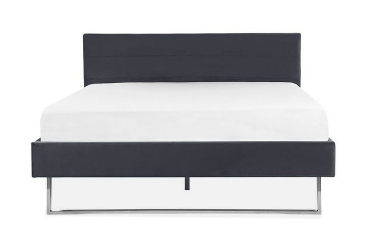 Säng Chinou 160x200 cm - Grå/Sammet - Möbler - Säng - Sängram & sängstomme