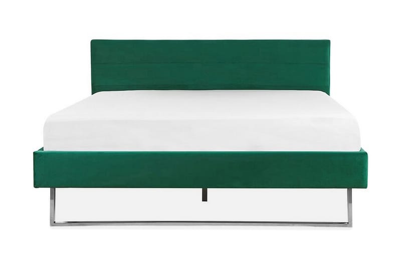 Säng Chinou 180x200 cm - Grön/Sammet - Möbler - Säng - Sängram & sängstomme
