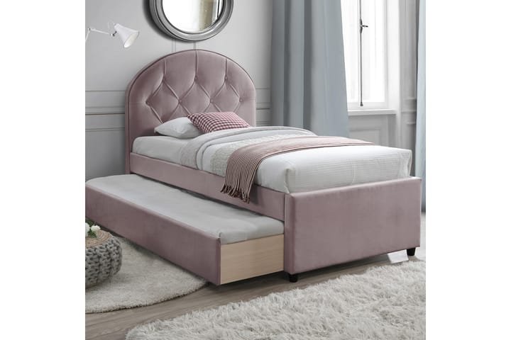 Säng Lara 90x200 cm Violett–Rosa - Möbler - Säng - Sängtillbehör & sänggavel - Sängförvaring