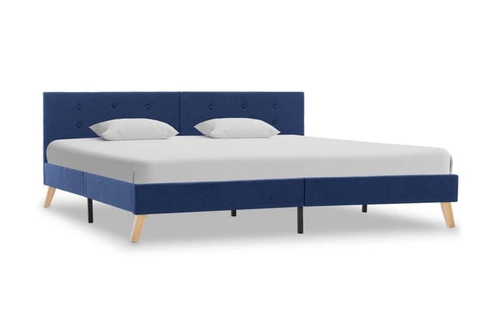 Sängram blå tyg 180x200 cm - Blå - Möbler - Säng - Sängram & sängstomme