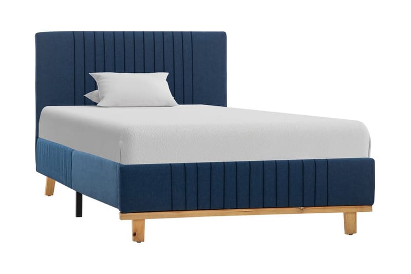 Sängram blå tyg 90x200 cm - Blå - Möbler - Säng - Sängram & sängstomme