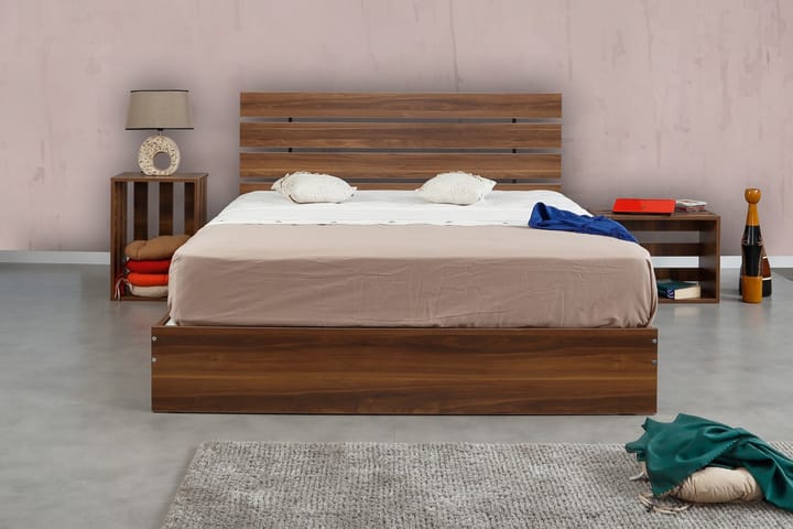 Sängram Fugaza 165x205 cm - Mörkbrun - Möbler - Säng - Sängram & sängstomme
