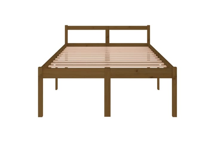 Sängram honungsbrun massiv furu 120x200 cm - Honung - Möbler - Säng - Sängram & sängstomme