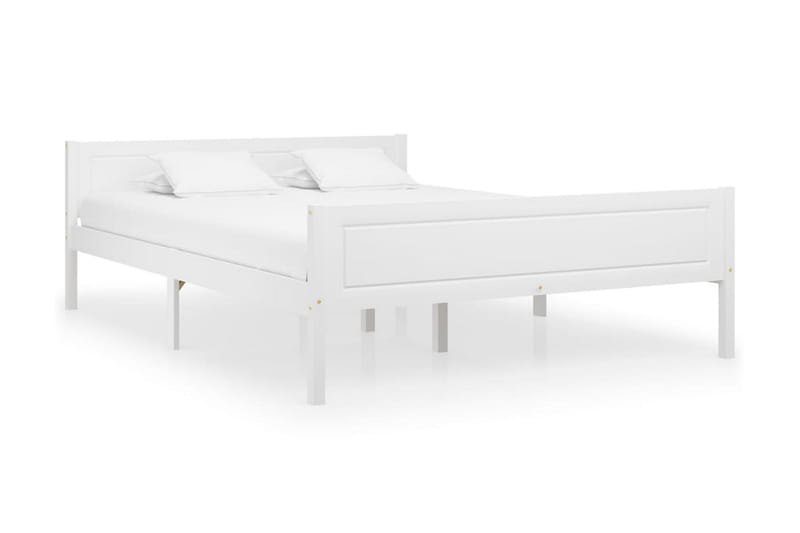 Sängram massiv furu vit 140x200 cm - Vit - Möbler - Säng - Sängram & sängstomme
