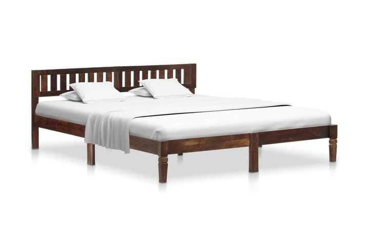 Sängram massivt mangoträ 180 cm - Brun - Möbler - Säng - Sängram & sängstomme