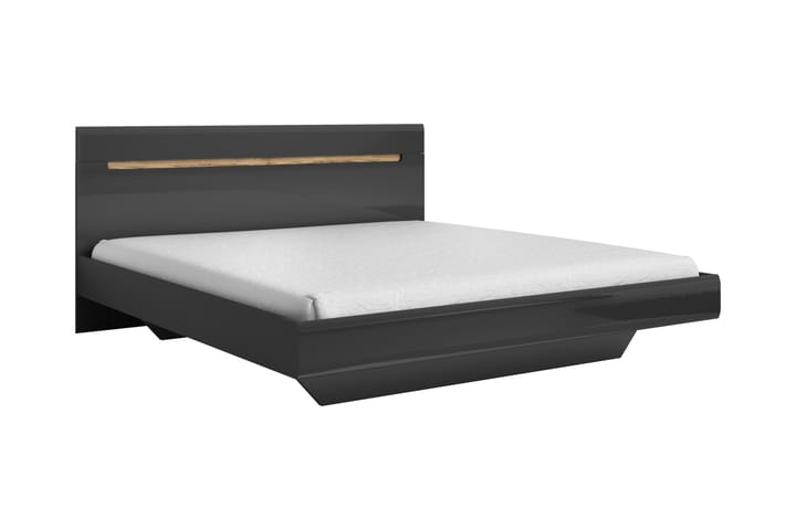 Sängram Mcguffey 180x200 cm - Grå/Svart - Möbler - Säng - Möbelset för sovrum