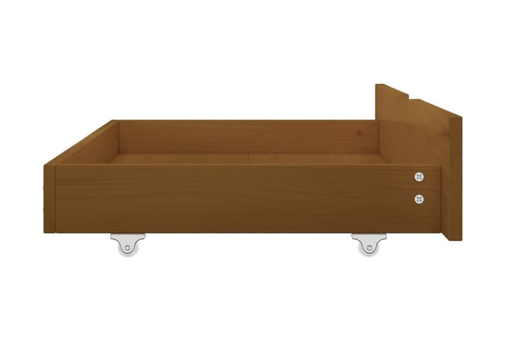 Sängram med 2 lådor honungsbrun massiv furu 200x200 cm - Brun - Möbler - Säng - Sängram & sängstomme