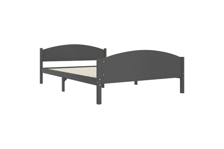 Sängram med 4 lådor mörkgrå massiv furu 140x200 cm - Grå - Möbler - Säng - Sängram & sängstomme